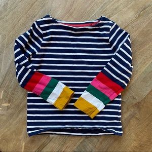 Everyday Brenton: Ivory/ Navy Rainbow Cuff